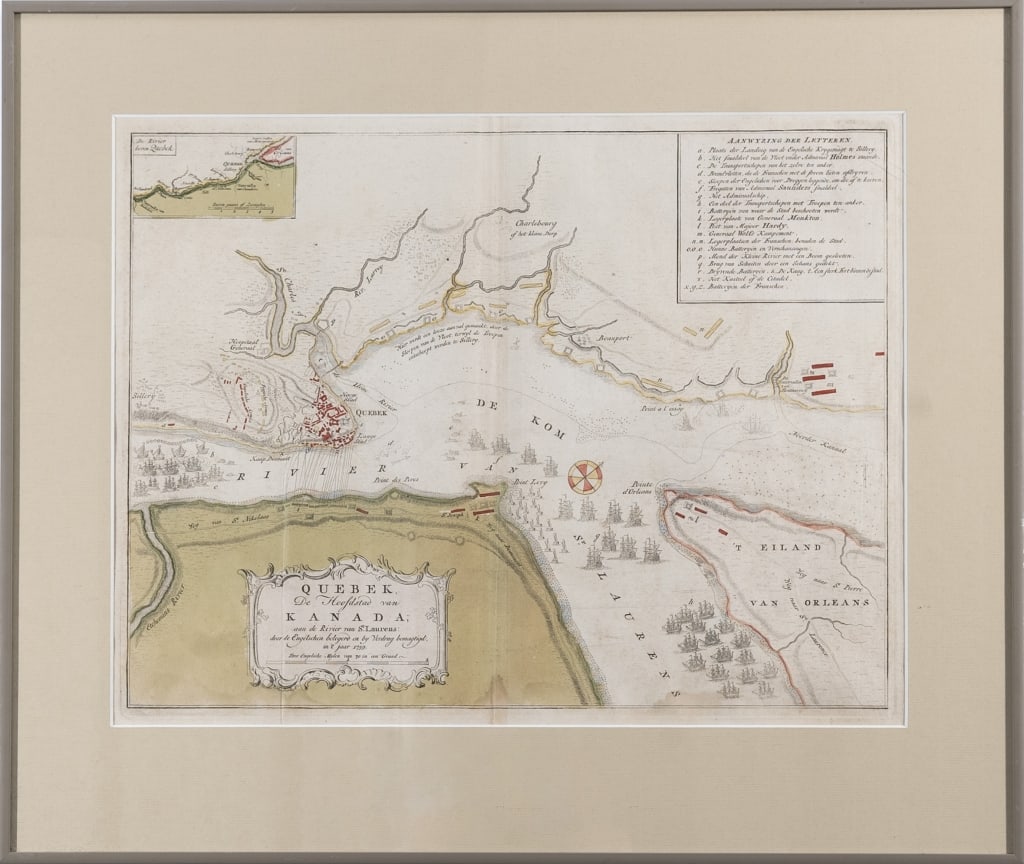 CANADIAN (QUEBEC) MAP DATED 1759 - 2