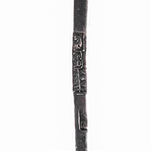 RUSSIAN SILVER CELLAR & TEA SPOON - 7