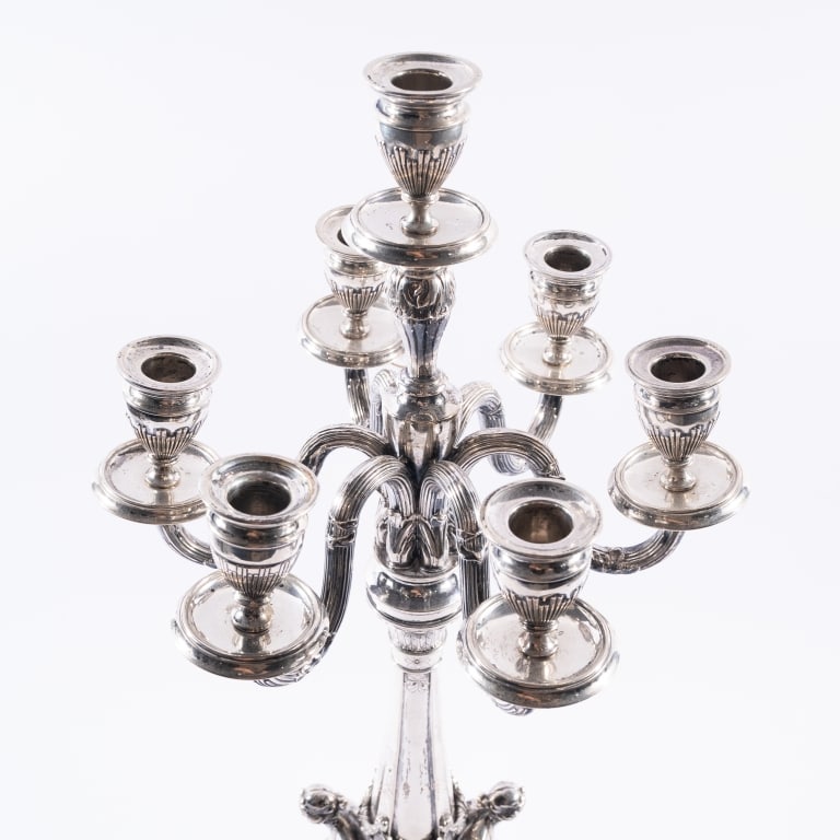 19TH CENTURY SILVER CANDELABRUM - 7