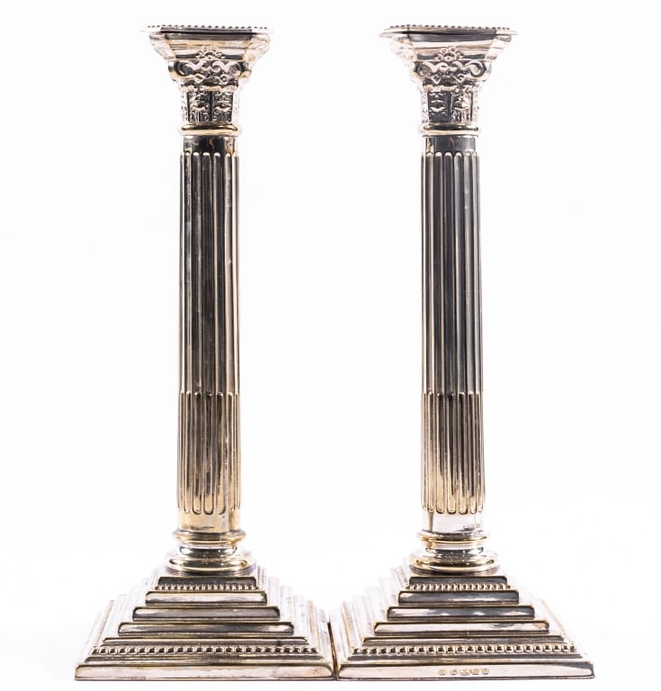 SIX JAMES PINDER SILVERPLATE CANDLESTICKS - 2