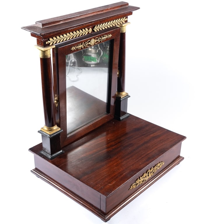EMPIRE STYLE ORMOLU DRESSING TABLE MIRROR - 2