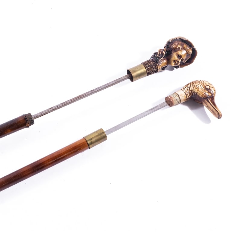 TWO SWORD CANES & ANOTHER - 7
