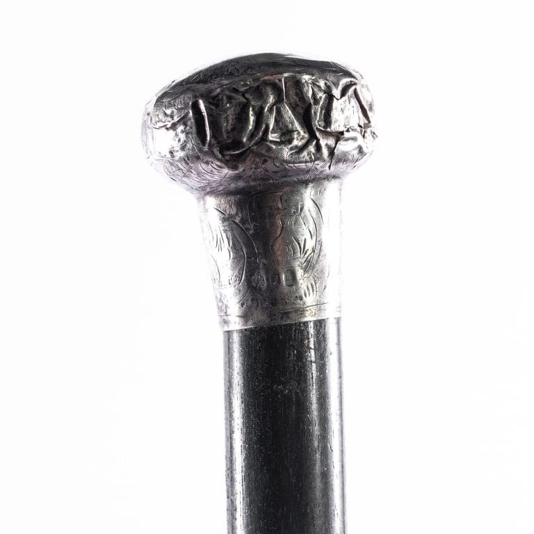 SIX SILVER-TIP WALKING STICKS - 4