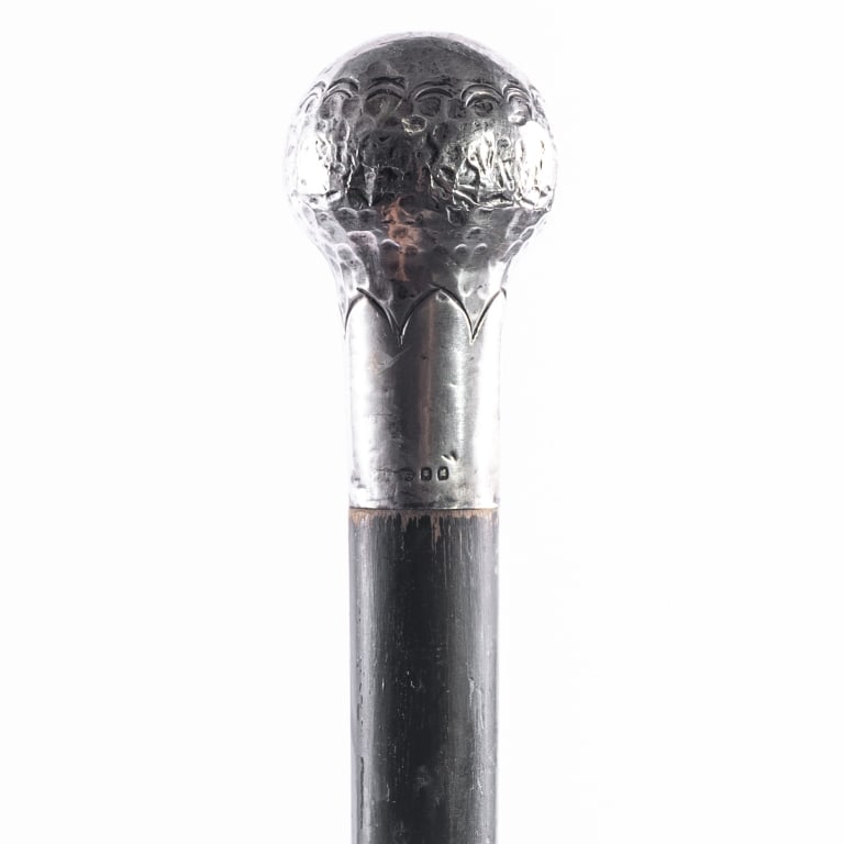SIX SILVER-TIP WALKING STICKS - 7