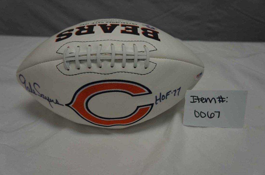Gale Sayers Autographed Bears Football (1 of 6)