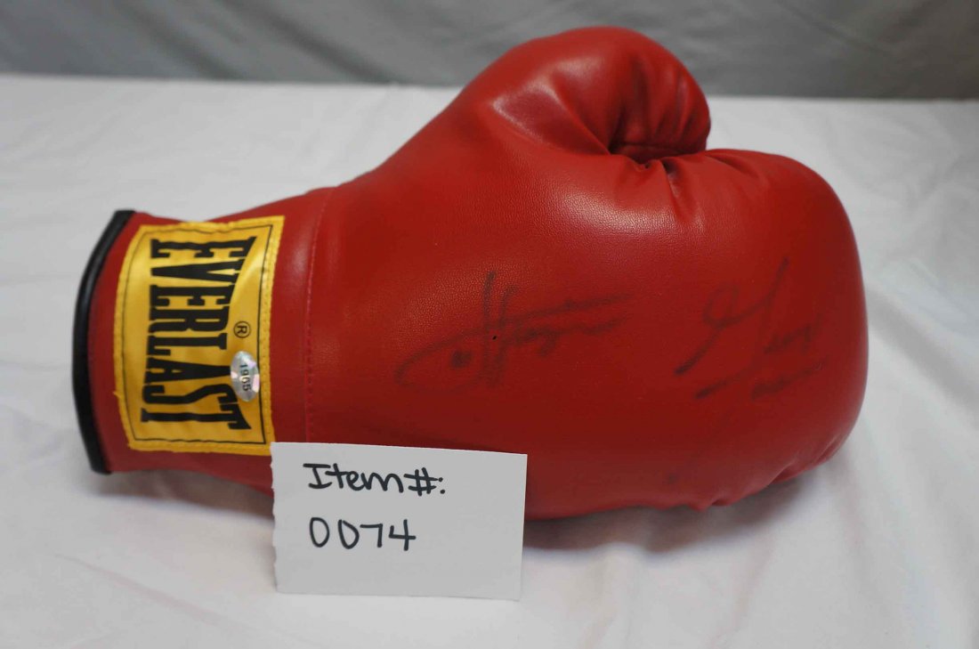 Joe Frazier George Forman Autographed Glove (1 of 4)