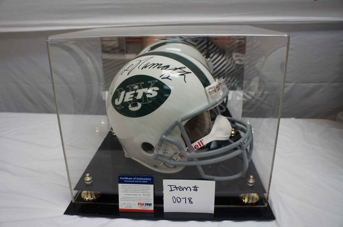 Joe namath Signed Jets Helmet (1 of 8)