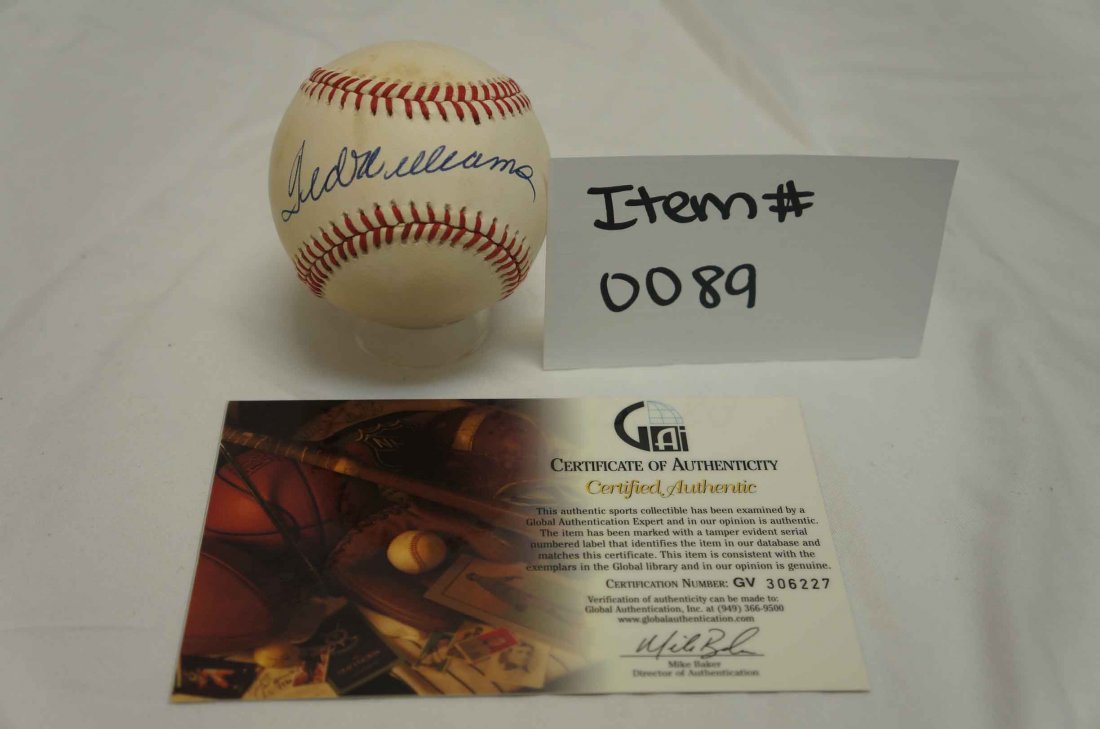 Ted Williams Signed baseball (1 of 5)