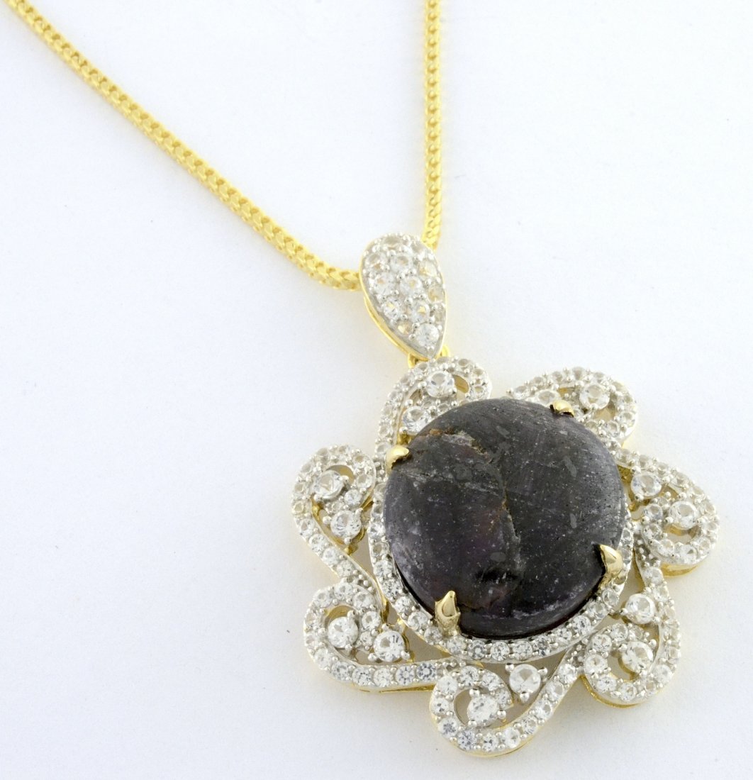 Ruby & Sapphire Necklace Appraised Value: $19,556 (1 of 2)