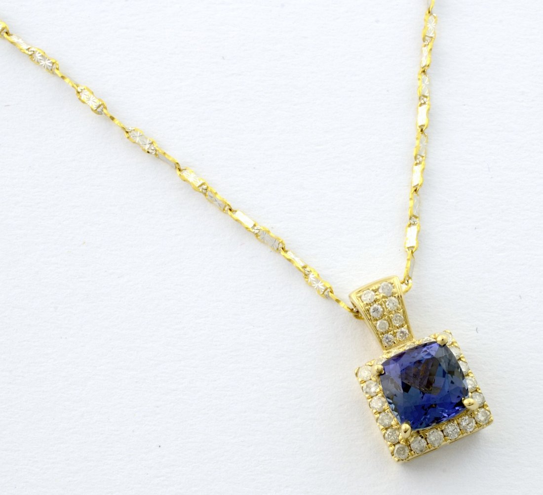 Tanzanite & Diamond Necklace AV: $8,065 (1 of 2)