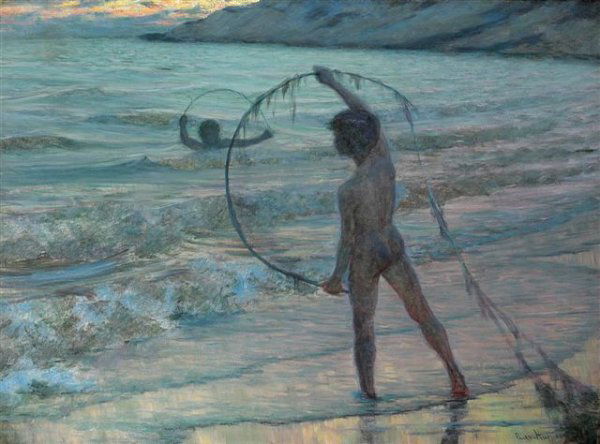 Alexander HARRISON (1853-1930),American The Sea Oil: Alexander HARRISON (1853-1930),American The Sea Oil on canvas, signed on bottom right. 96,5 x 130 cm - 38 x 511/4 in. Alexander HARRISON (1853-1930), École américaine La mer Huile sur toile, signée