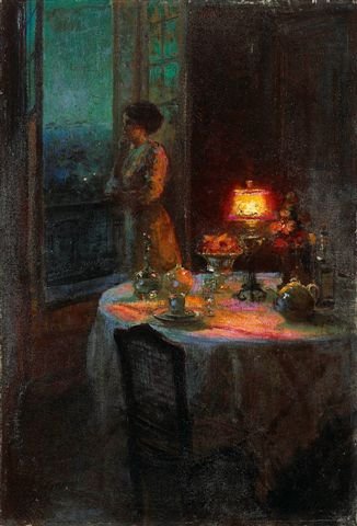 Edouard CORTES (1882-1969) Young Woman at her Windo: Edouard CORTES (1882-1969) Young Woman at her Window Oil on canvas signed on bottom right. 55 x 38 cm - 21 2/3 x 15 in. French: Edouard CORTES (1882-1969) Jeune femme à sa fenêtre Huile sur toile si