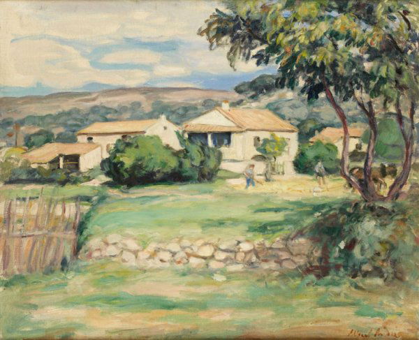 Albert ANDRE (1869-1954) * L'aire devant la mer, 19: Albert ANDRE (1869-1954) * L'aire devant la mer, 1929, Huile sur toile, signée et titrée en bas à droite, 54 x 65 cm - 211/4 x 251/2 in. Area in front of the Ocean, 1929, Oil on canvas, signed and