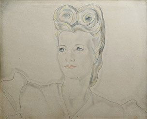 BORIS SMIRNOV (1926-1982), ÉCOLE RUSSE Portrait de: BORIS SMIRNOV (1926-1982), ÉCOLE RUSSE Portrait de femme Aquarelle, signée en bas à gauche 44 X 55 CM À VUE - 181/10 X 212/3 IN. Portrait of a lady Watercolor, signed lower left