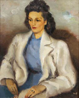 Marcel DYF (1899-1985) Portrait de femme Huile sur: Marcel DYF (1899-1985) Portrait de femme Huile sur toile, signée en bas à droite 65 X 54 CM - 251/2 X 21 IN. Oil on canvas, signed lower right