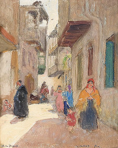 Alexis de BROCA (né en 1868) Rue du mellah à Fez H