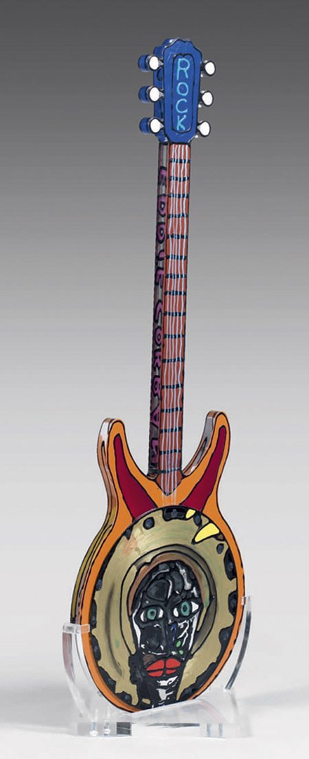 Robert COMBAS (né en 1957) Hommage à Eddie Cokran: Robert COMBAS (né en 1957) Hommage à Eddie Cokran Multiple technique mixte sur plexiglas, édition Boulan, signée et numérotée 63 sur 99 en bas à droite HAUT. : 95 CM - 373/8 IN. Series of mixed