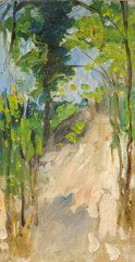 Ernest QUOST (1844-1931) La cascade Huile sur toi: Ernest QUOST (1844-1931) La cascade Huile sur toile, signée du cachet d'atelier en bas à gauche 37 x 19 cm - 14 1/2 x 7 1/2 in. Oil on canvas, signed with the artist's stamp lower left