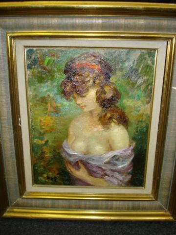 Marcel DYF (French 1899-1985). Portrait: Marcel DYF (1899-1985). Portrait of a woman. Oil on canvas, signed on bottom left. 46 x 38 cm Marcel DYF (1899-1985) Portrait de femme Huile sur toile, signée en bas à gauche 46 x 38 cm