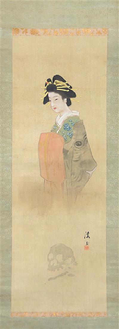 LADY GHOST SCROLL; EDO PERIOD(1603-1867): L:75in ( 190.5 cm ) W:19n ( 48.2 cm )