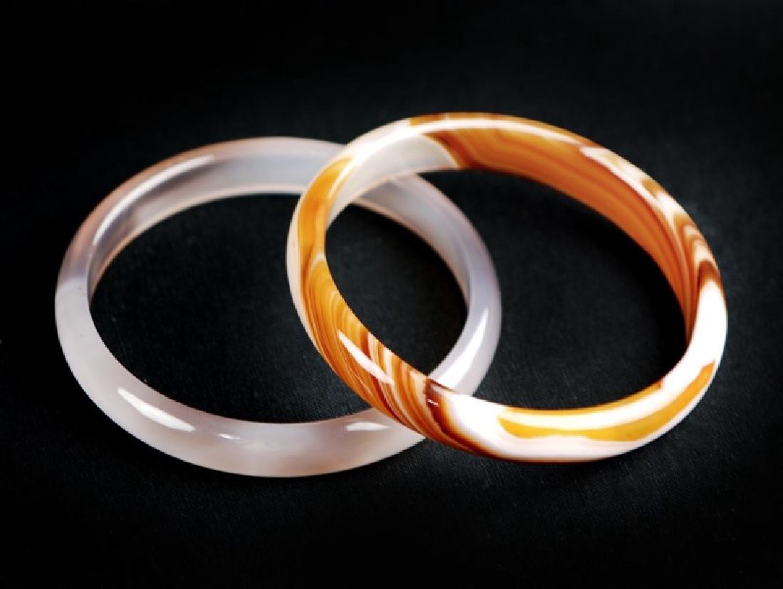 PAIR AGATE BANGLES (1 of 3)