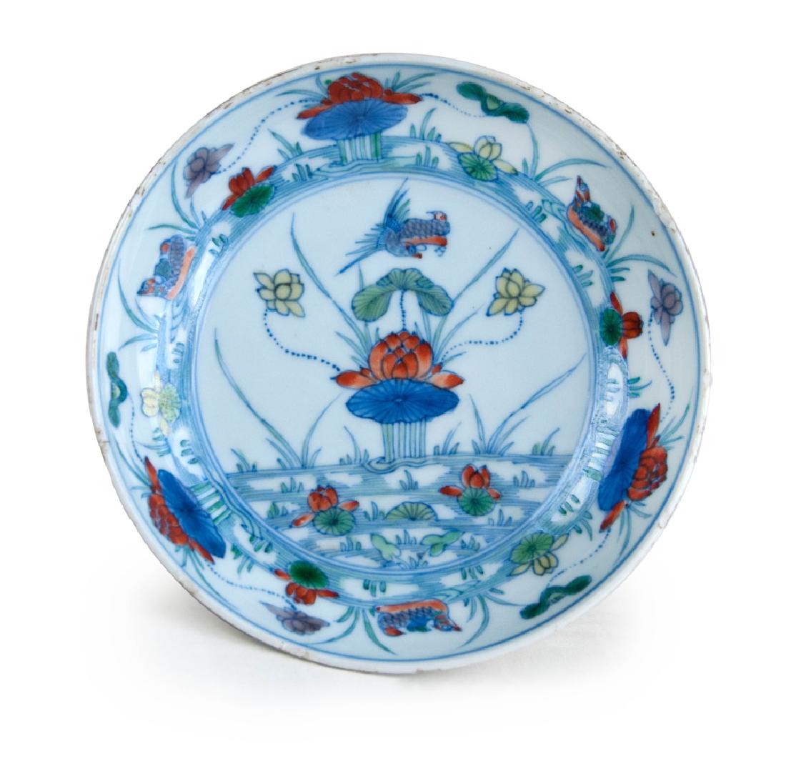 DUCK POND DOUCAI DISH; CHENGHUA STYLE (1 of 2)