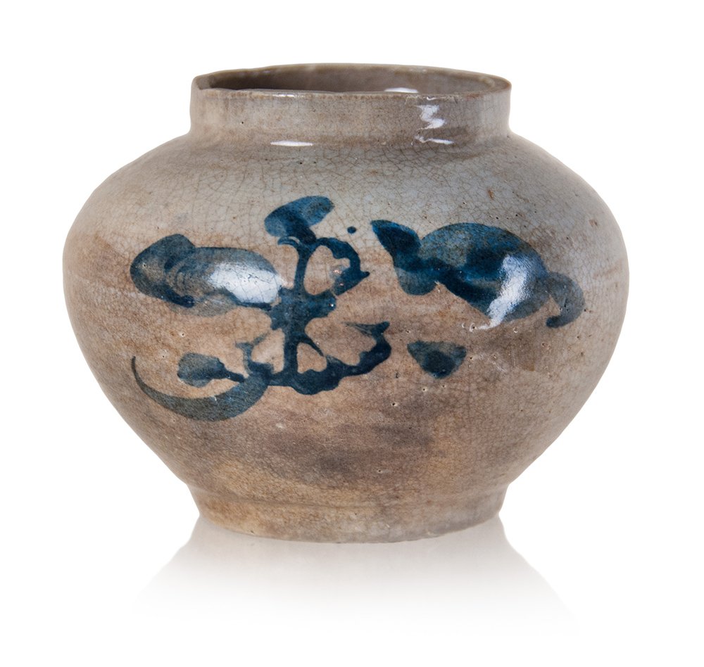 BLUE AND WHITE KOREAN MOON JAR (1 of 1)