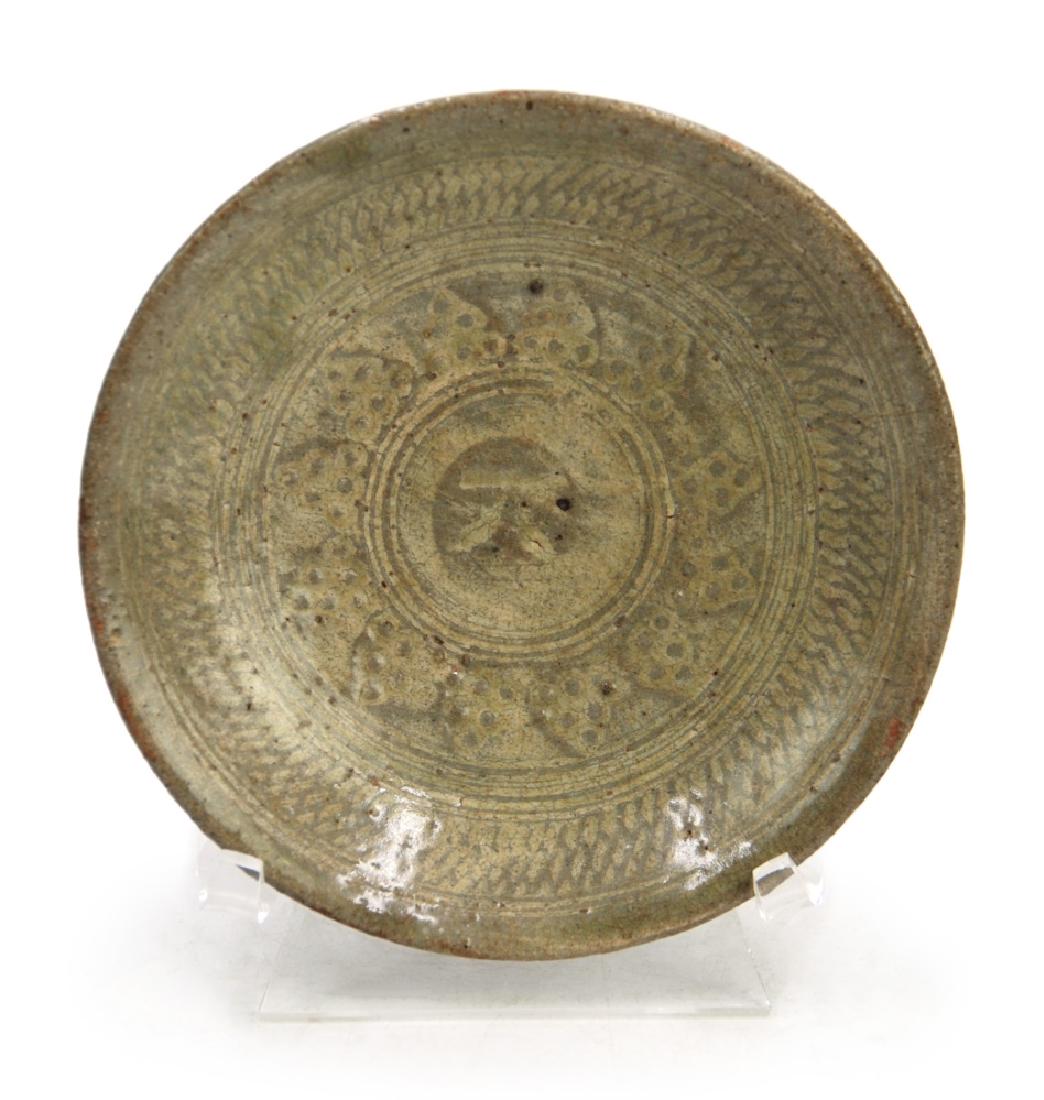 KOREAN CELADON PLATE; GORYEO DYNASTY (918- 1392) (1 of 1)