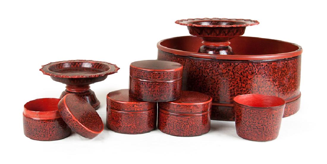 BURMESE LACQUER CONTAINERS (1 of 3)