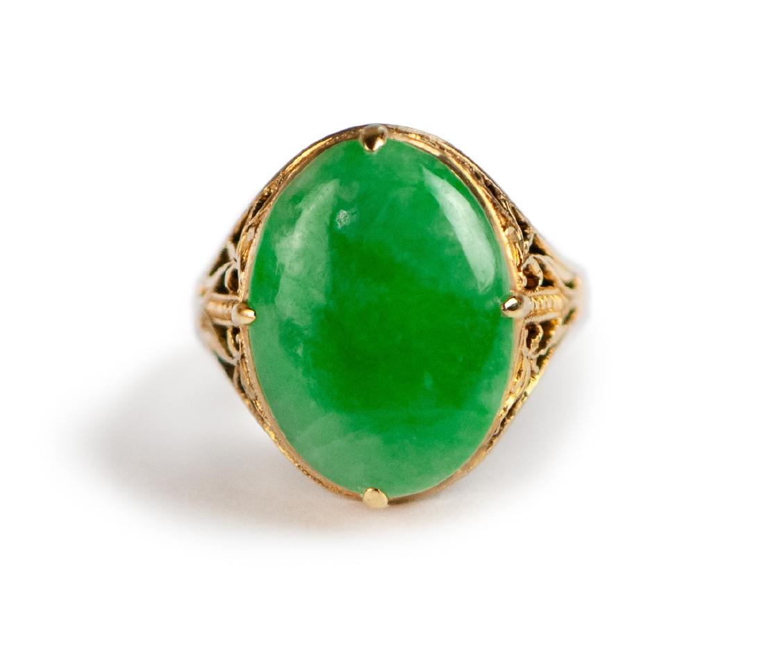 JADEITE GOLD RING (1 of 3)