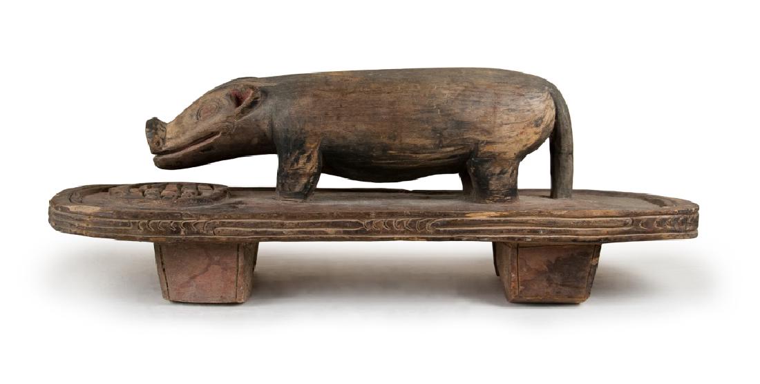 Papua New Guinea Wood Carved Pig Dec 15 2018 Steven S Art Antiques In Ca