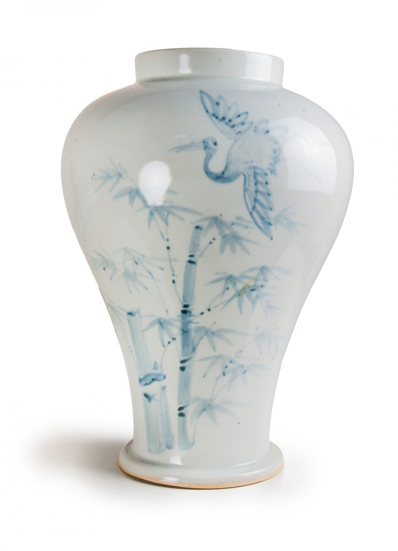 KOREAN BLUE AND WHITE VASE (1 of 2)