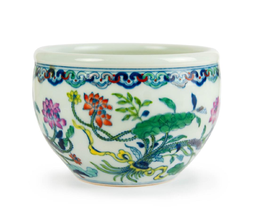 A CHINESE DOUCAI LOTUS BOWL (1 of 2)