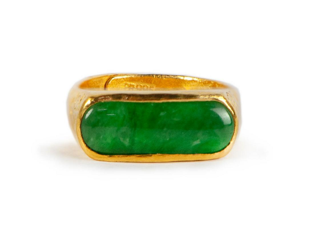 24k GOLD AND JADE RING (1 of 3)