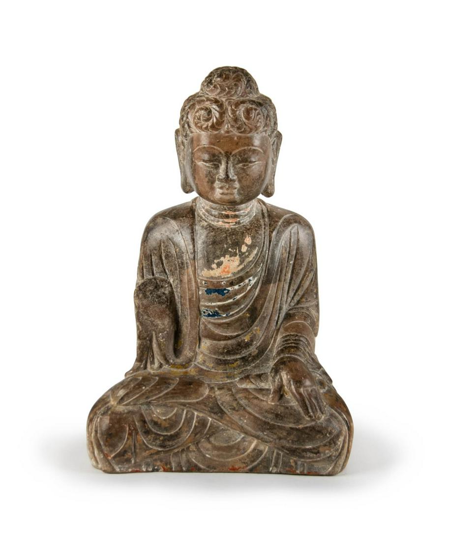 CARVED STONE SEATED BUDDHA (1 of 1)