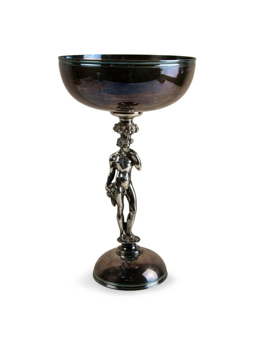 SILVER PLATED MYTHILOGICAL FIGURAL GOBLET (1 of 2)