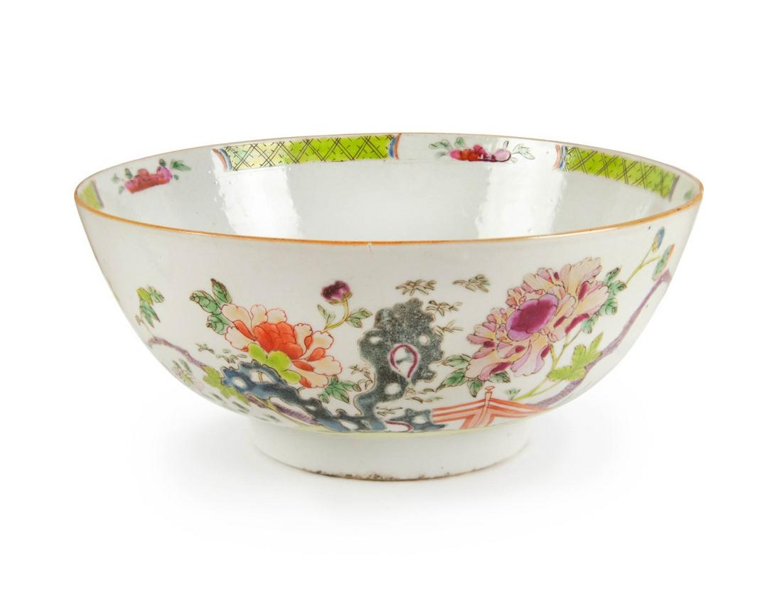 A CHINESE FAMILLE ROSE 'FLOWER' BOWL (1 of 4)