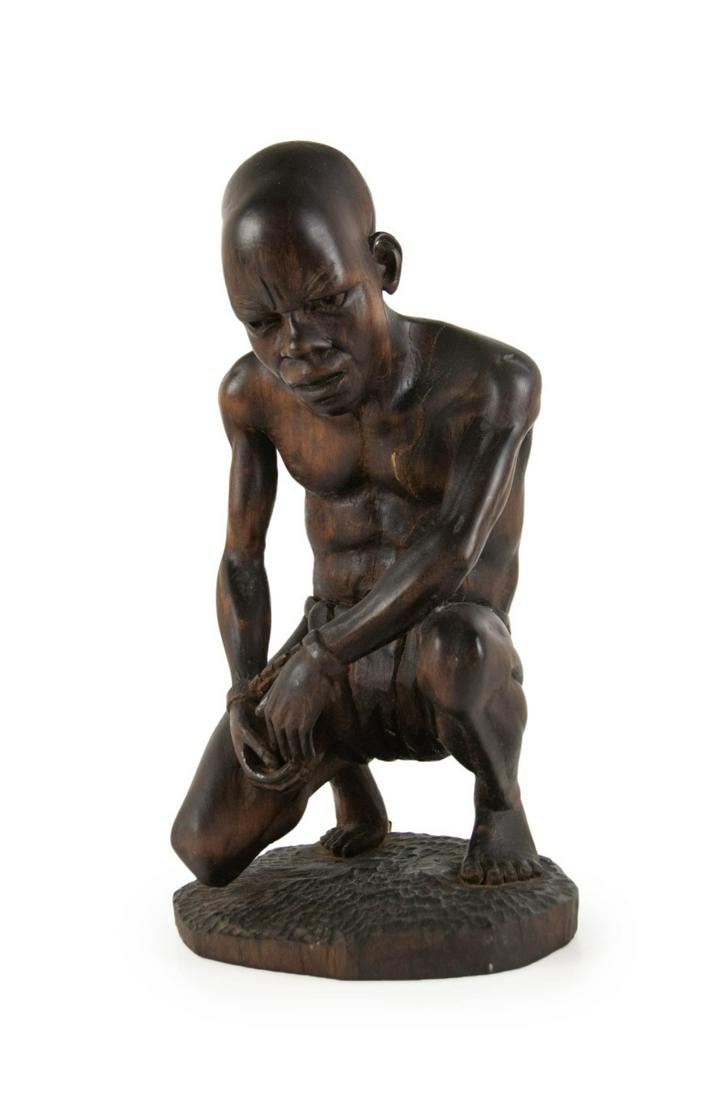 CARVED WOOD SCULPTURE BUST, ISRAEL CHIKUMBIRIKE (1 of 3)