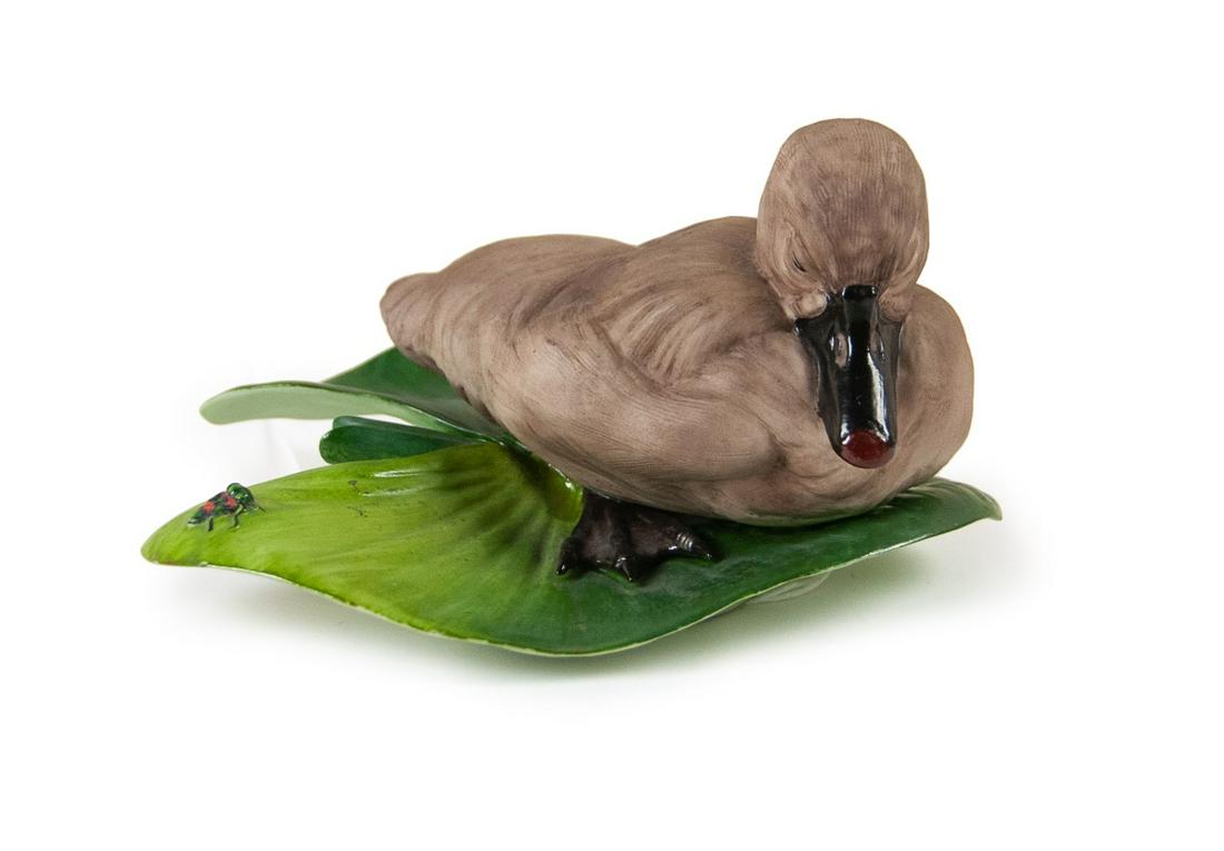 EDWARD MARSHALL BOEHM CYGNET BIRD: H:3 1/2in(8.8cm) W:6in(15.2cm)