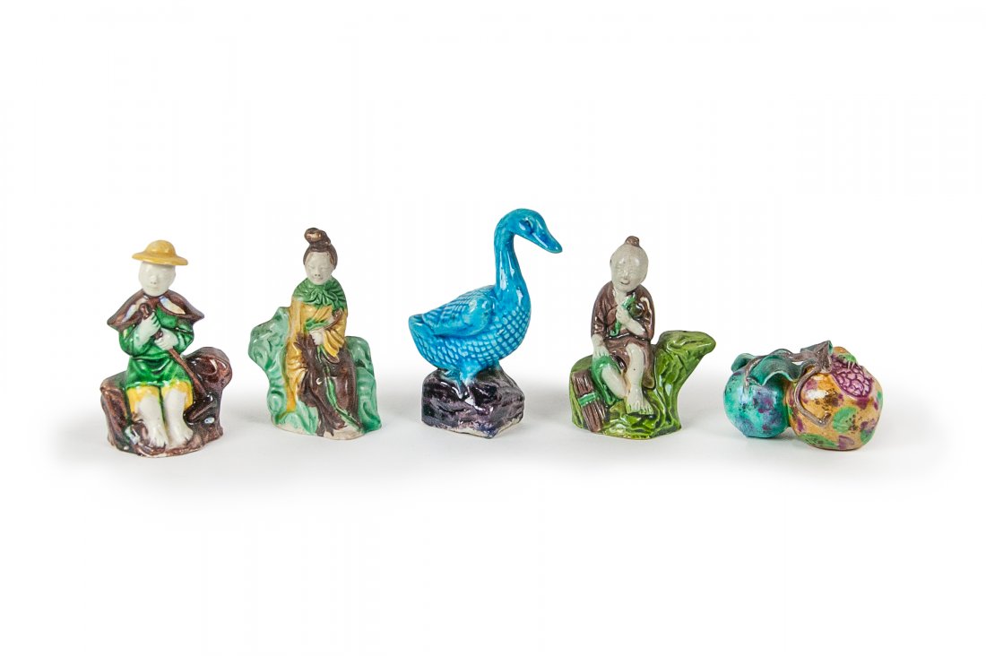 GROUP OF FIVE CHINESE PORCELAIN FIGURES (1 of 1)