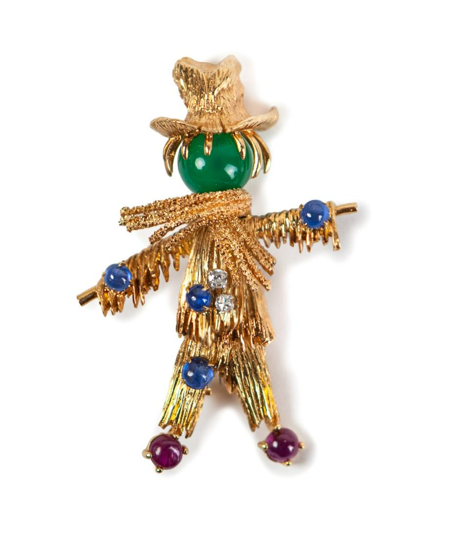 VAN CLEEF & ARPELS 18K SCARECROW BROOCH (1 of 10)