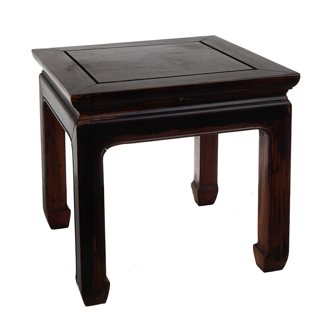CHINESE ROSEWOOD SQUARE SIDE TABLE (1 of 6)