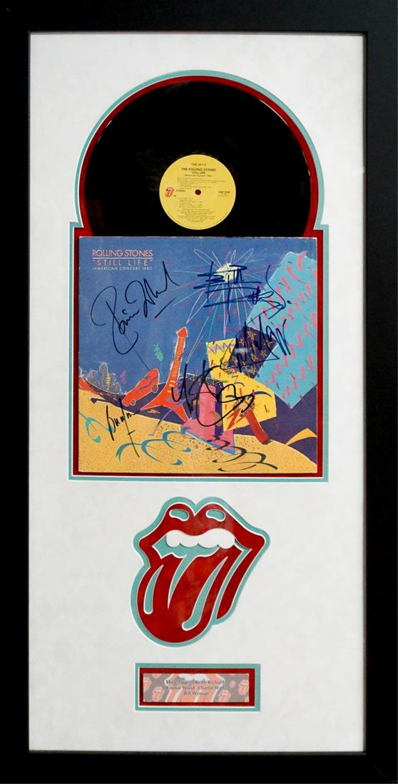SIGNED FRAMED ROLLINGSTONES FRAMED ALBUM (1 of 2)