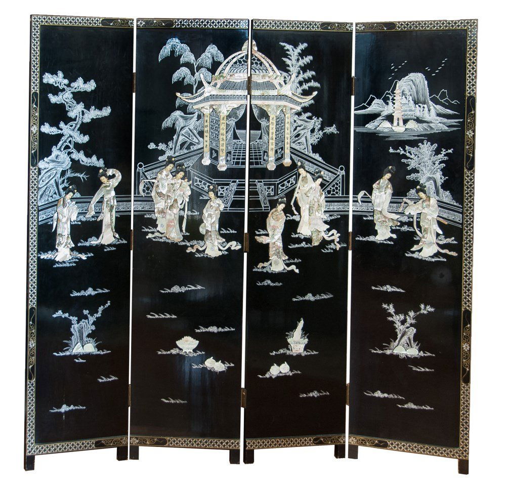 MOTHER OF PEARL INLAID ROOM SCREEN (1 of 1)