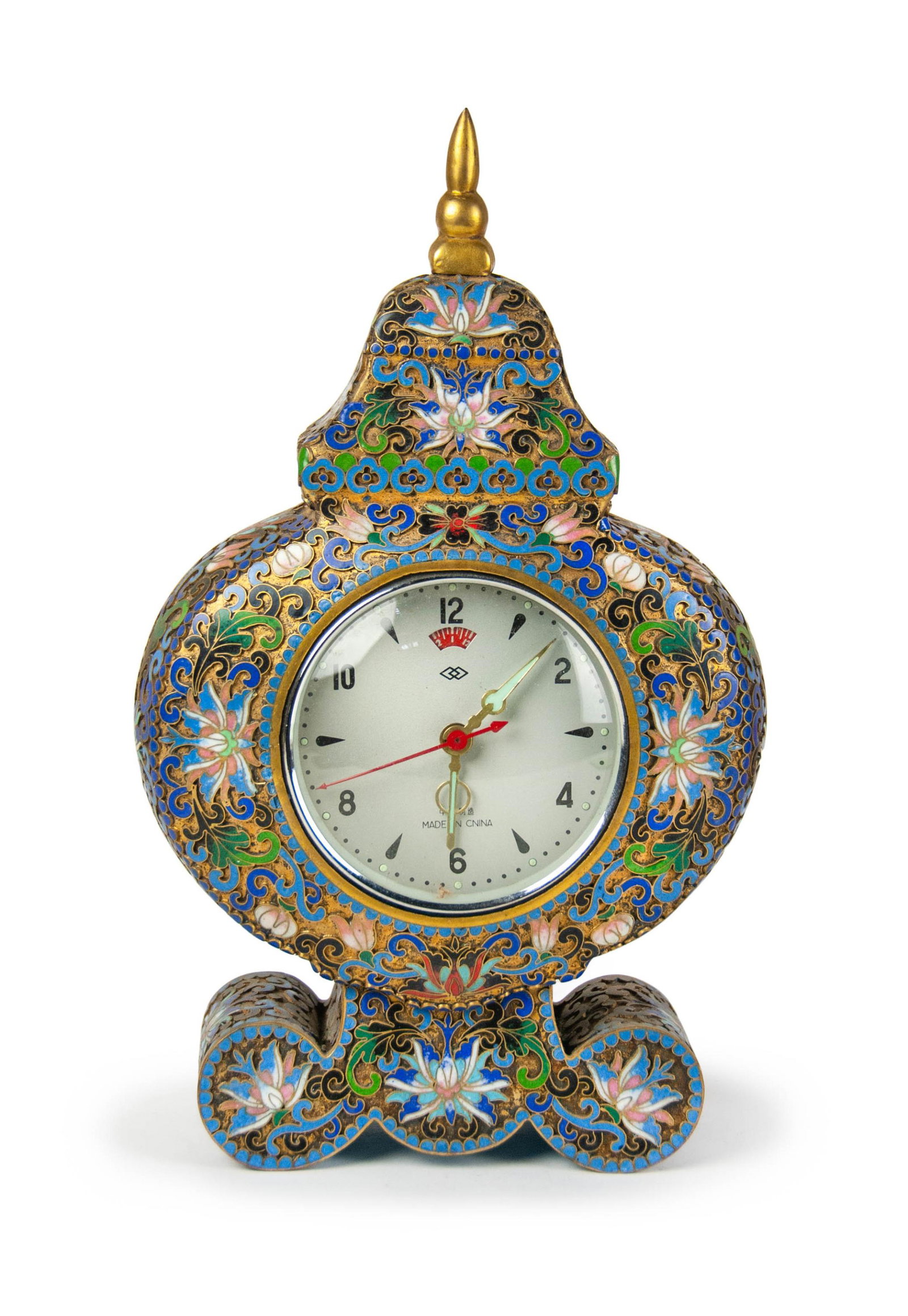 CHINESE CHAMPLEVE DECORATED CLOCK (1 of 2)