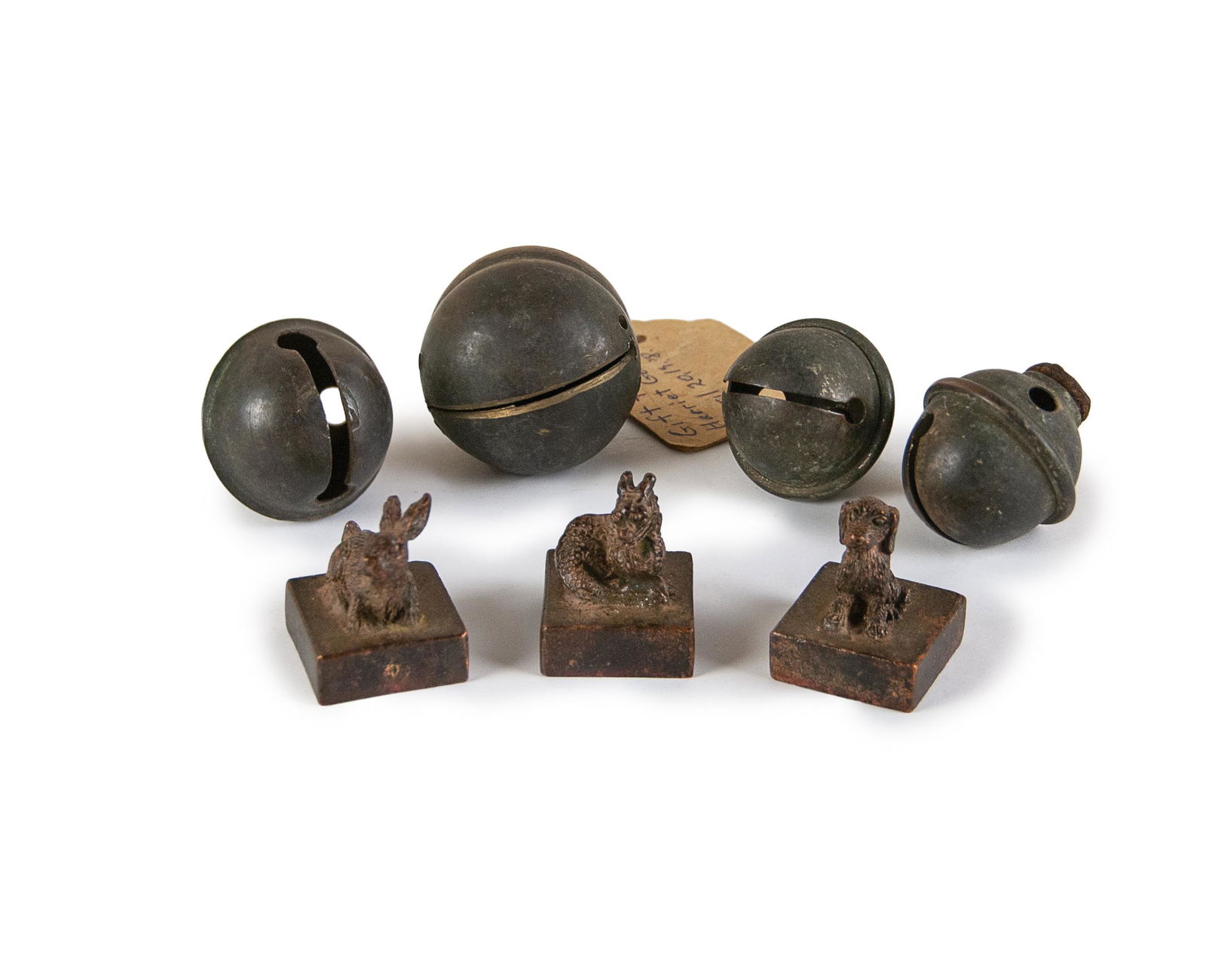 CHINESE BRONZE PIECES (DOG,BELLS AND SEALS) (1 of 3)