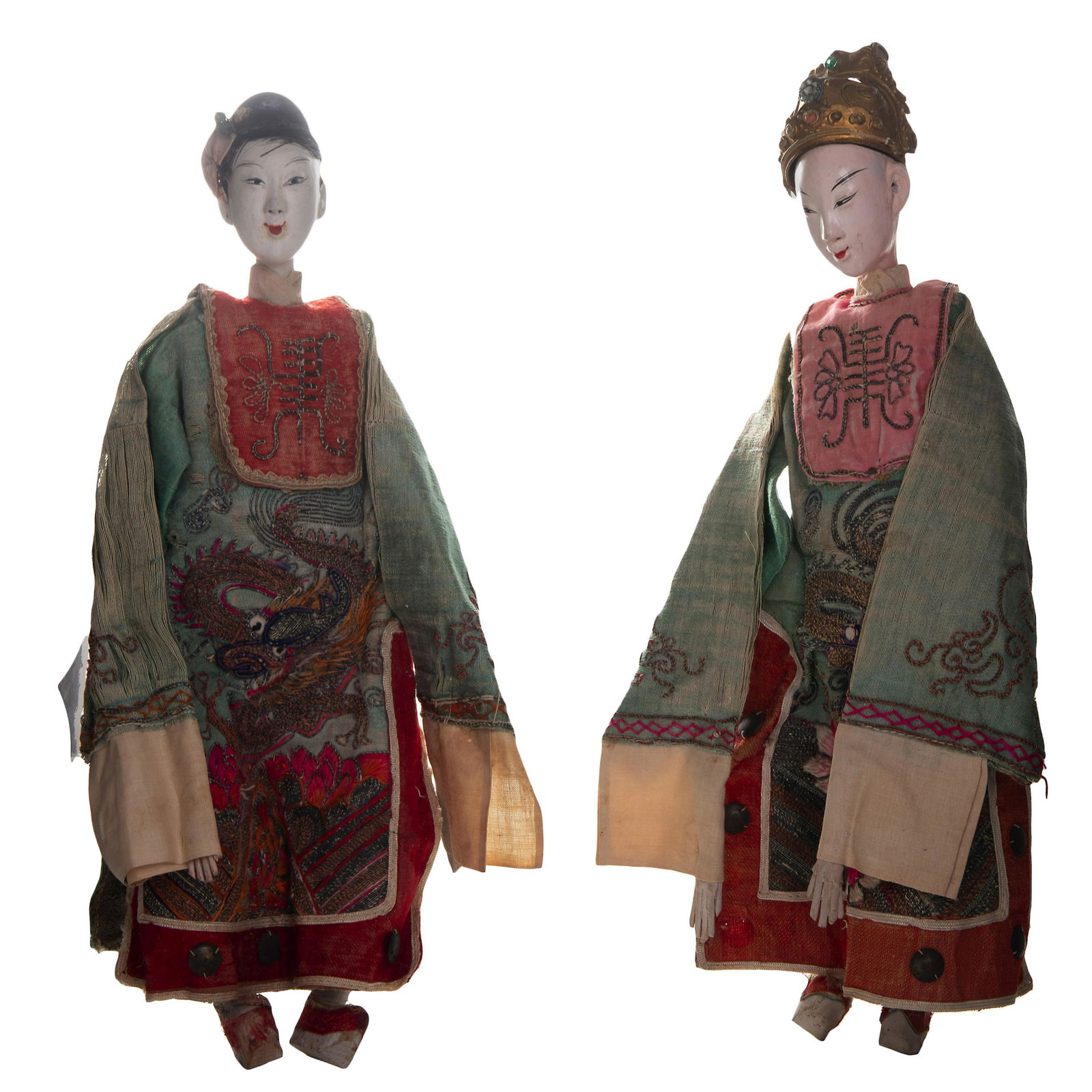 PAIR OF CHINESE FIGURE DOLLS (1 of 7)
