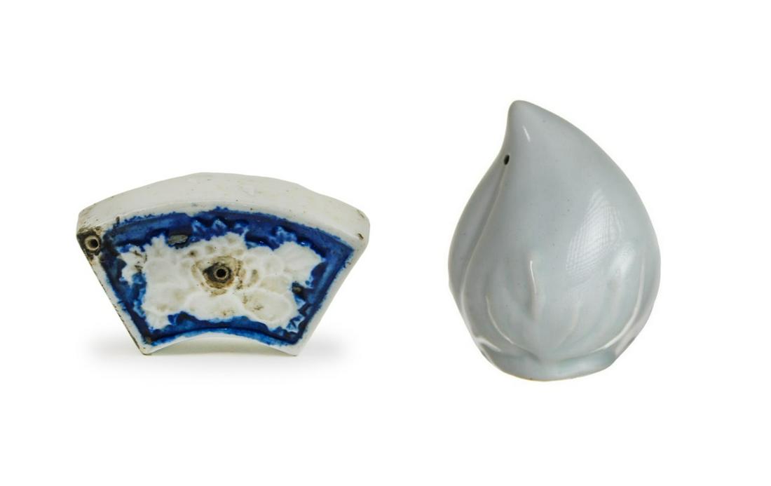 TWO PORCELAIN WATER DROPPERS (1 of 6)