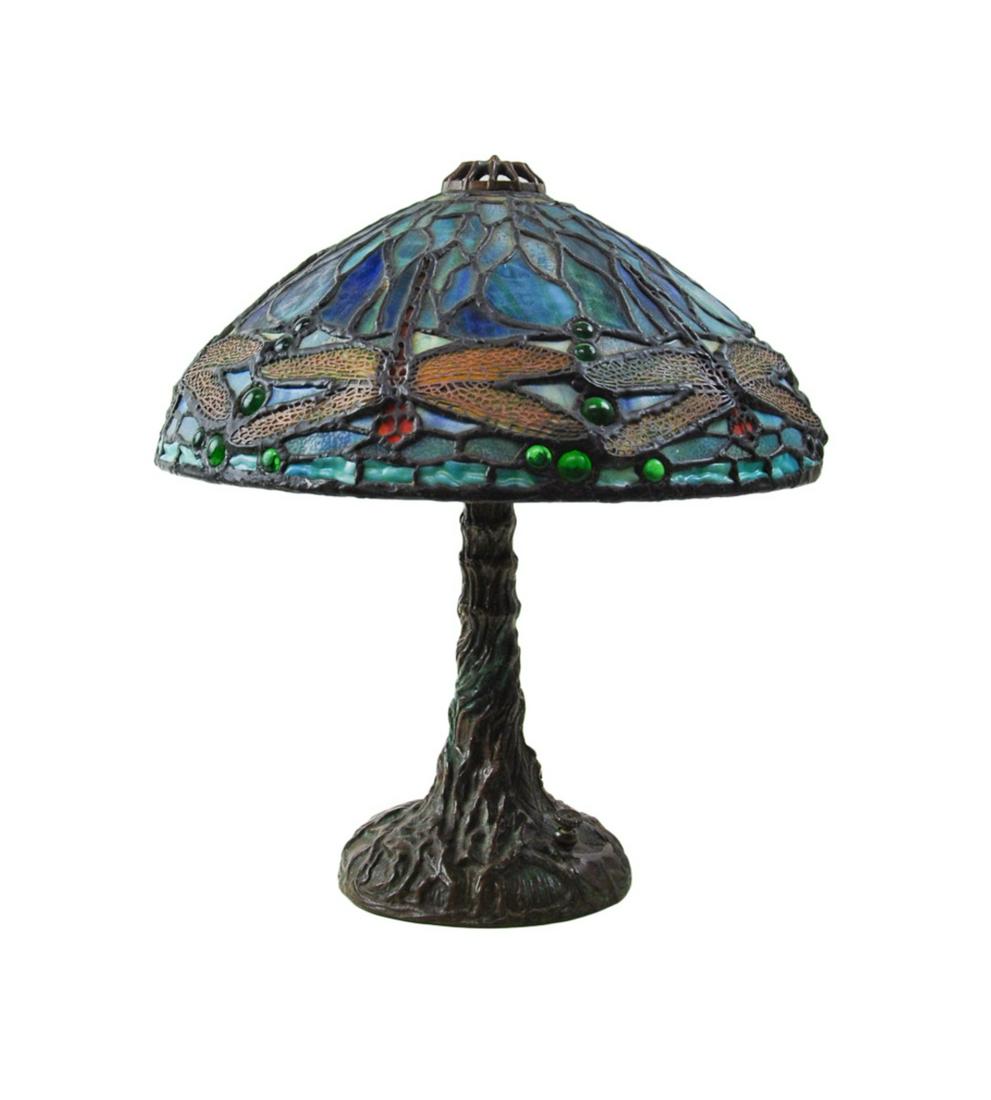 TIFFANY STYLE LAMP DRAGONFLY SHADE (1 of 7)