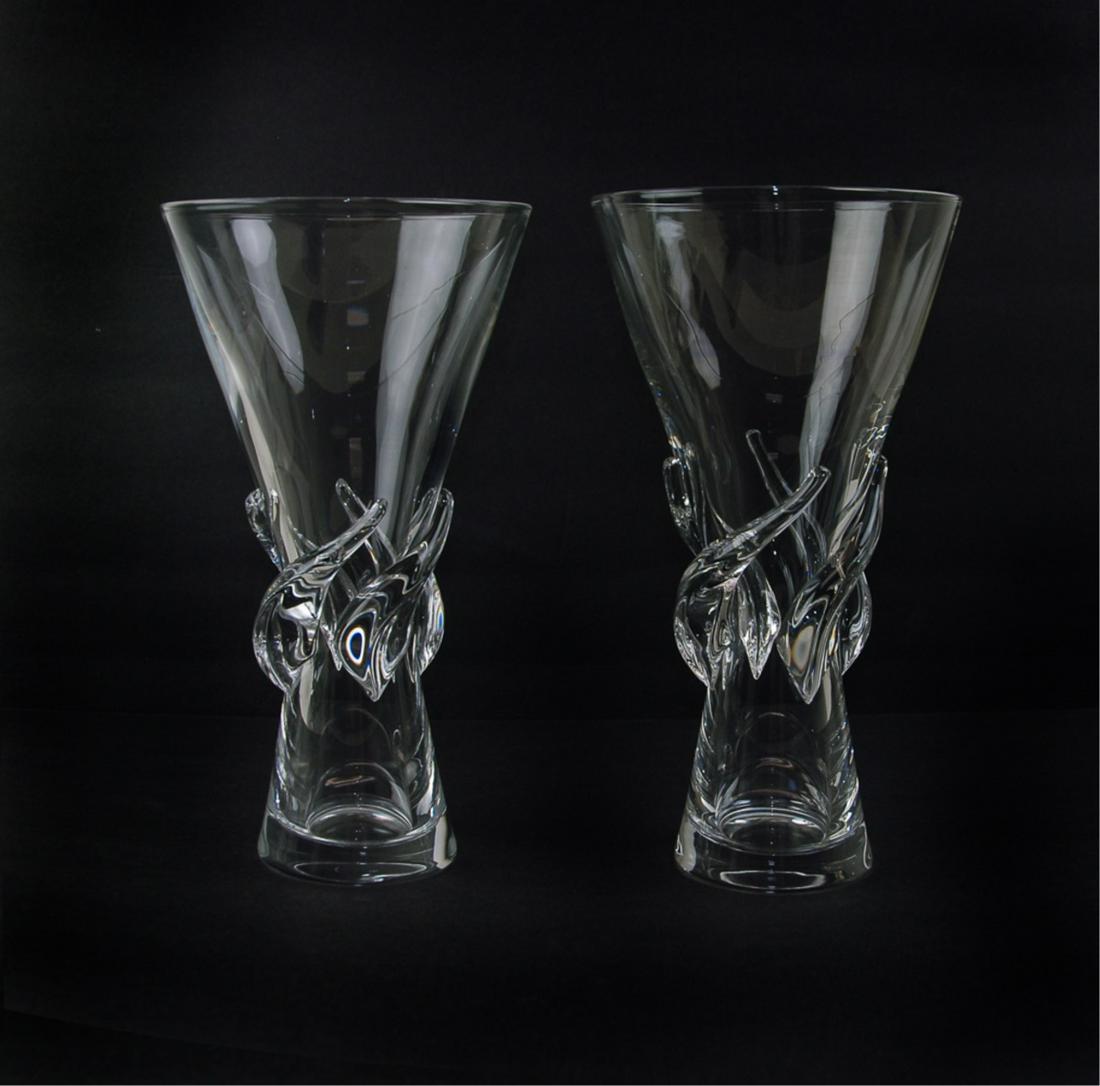 TWO STEUBEN CRYSTAL VASES (1 of 3)